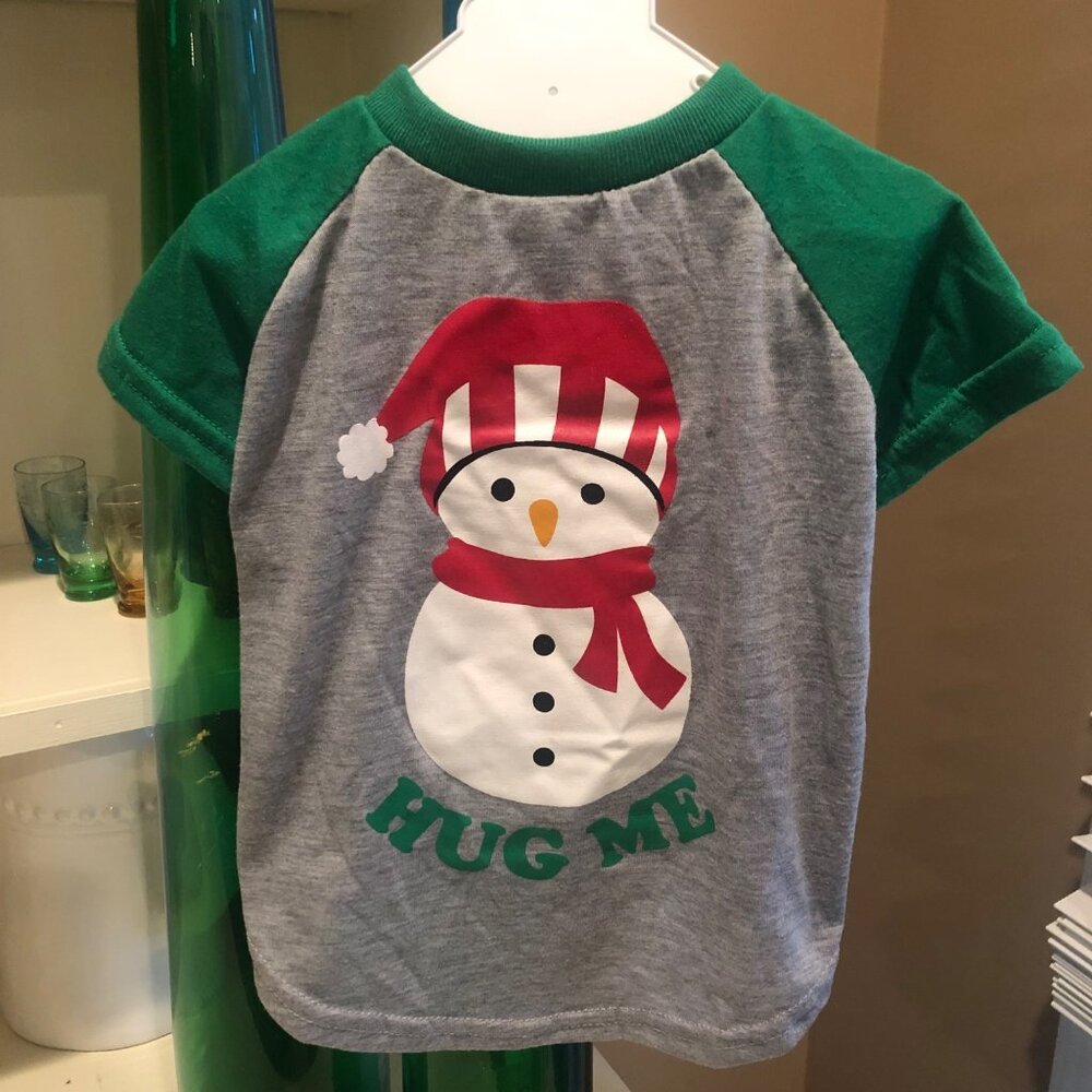 Luv-A-Pet Hug Me Snowman Tee Pet Dog Apparel Size Medium